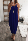 Momentlover Sexy Solid Patchwork Spaghetti Strap Irregular Dress Dresses(5 Colors)