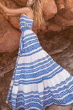 Momentlover Sexy Print Frenulum V Neck Beach Dresses(4 Colors)