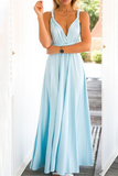 Momentlover Fashion Elegant Solid Patchwork Backless Strap Design Evening Dress Dresses