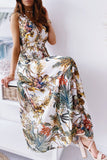 Momentlover Fashion Sweet Print Patchwork V Neck A Line Dresses(4 Colors)
