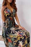 Momentlover Fashion Sweet Print Patchwork V Neck A Line Dresses(4 Colors)