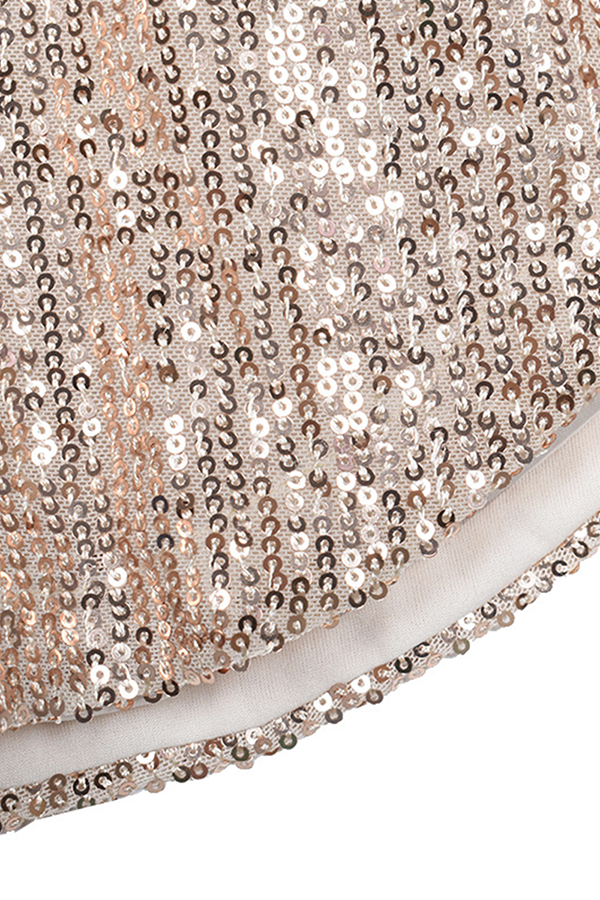 Momentlover Elegant Solid With Belt Sequins O Neck A Line Dresses