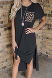 Momentlover Casual Leopard Patchwork O Neck Straight Dresses(4 Colors)