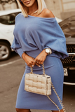 Momentlover Casual Solid Patchwork Pencil Skirt Dresses(5 Colors)