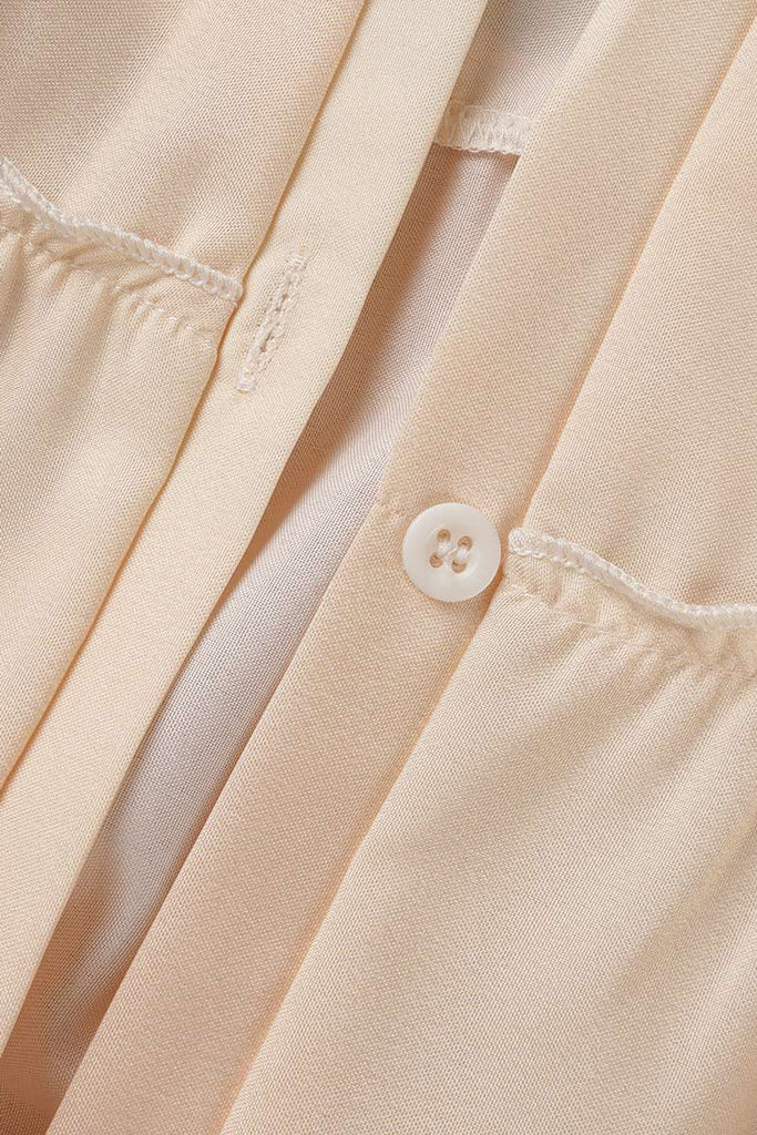 Momentlover Elegant Gradual Change Patchwork Frenulum V Neck Printed Dress Dresses(3 Colors)