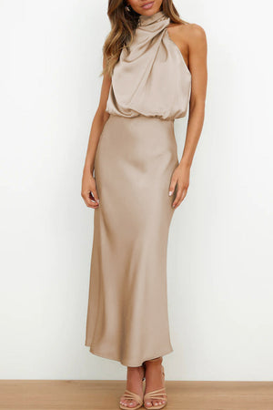 Momentlover Celebrities Simplicity Solid Zipper Half A Turtleneck A Line Dresses(6 Colors)