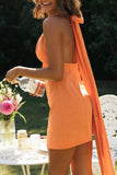 Momentlover Sweet Elegant Solid Frenulum V Neck A Line Dresses