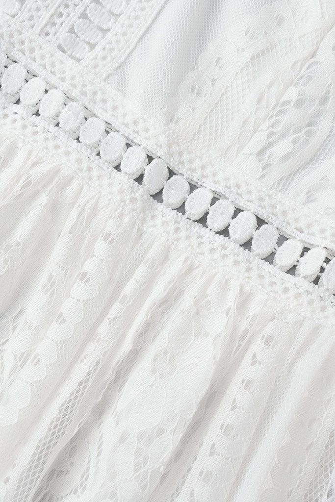 Momentlover Sweet Elegant Solid Hollowed Out Princess Dresses