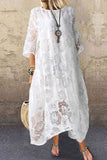 Momentlover Sweet Elegant Solid O Neck Short Sleeve Dress Dresses(3 Colors)