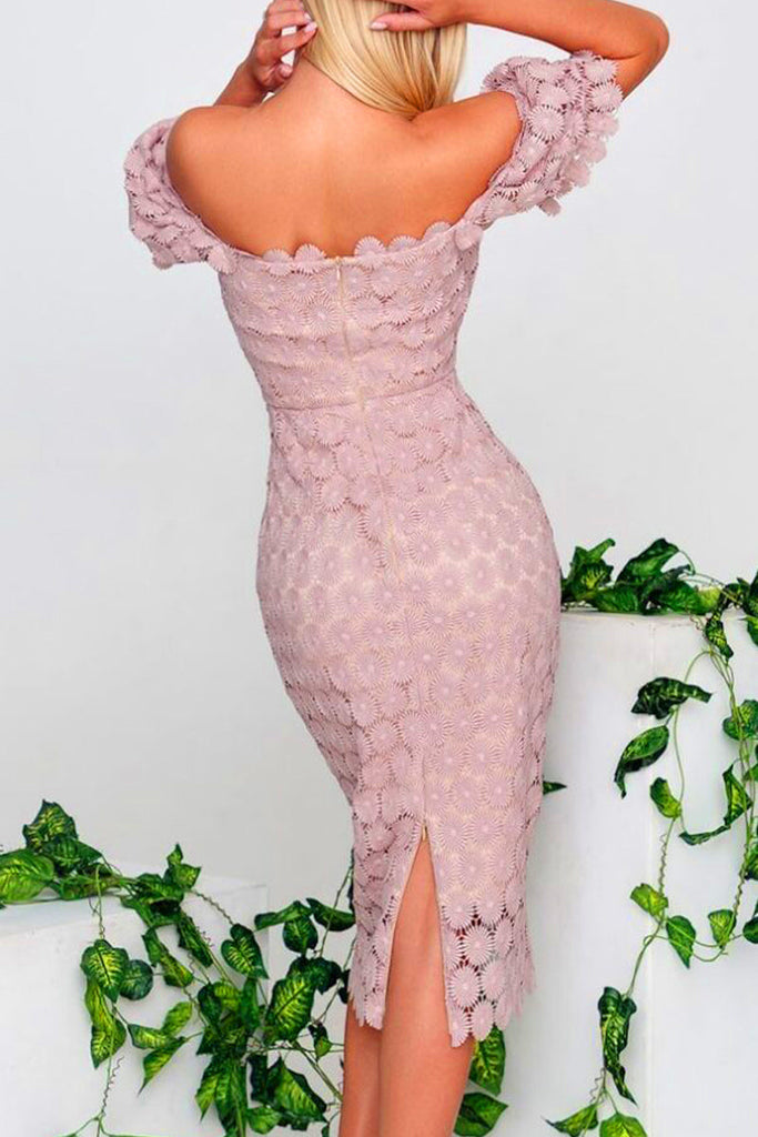 Momentlover Sweet Elegant Solid Lace Square Collar Princess Dresses(3 Colors)