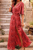 Momentlover Bohemian College Floral Patchwork With Belt V Neck Waist Skirt Dresses(5 Colors)