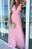 Momentlover Celebrities Elegant Solid Lace V Neck Waist Skirt Dresses