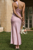 Momentlover Sweet Elegant Solid One Shoulder Evening Dress Dresses