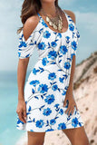 Momentlover Casual Floral Patchwork U Neck Printed Dress Dresses(11 Colors)