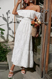 Momentlover Sweet Elegant Solid Lace Off the Shoulder A Line Dresses