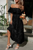 Momentlover Sweet Elegant Solid Lace Off the Shoulder A Line Dresses