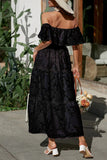 Momentlover Sweet Elegant Solid Lace Off the Shoulder A Line Dresses