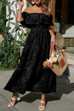 Momentlover Sweet Elegant Solid Lace Off the Shoulder A Line Dresses