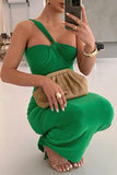 Momentlover Irregular Backless One Shoulder Bodycon Formal Maxi Dresses