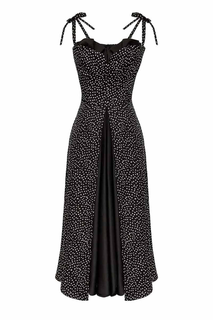 Momentlover Elegant Print Solid Patchwork Slit V Neck A Line Dresses(4 Colors)