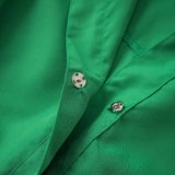 momentlover Sleeveless Solid Color Lapel Midi Dresses