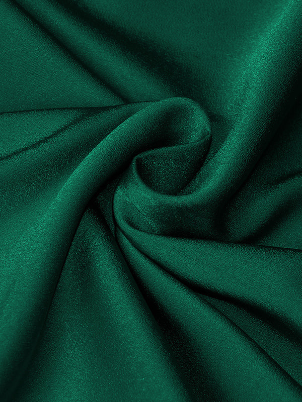 Momentlover Solid Color Sleeveless Halter-Neck Midi Dresses