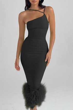 Momentlover Sexy Casual Solid Patchwork Halter One Step Skirt Dresses RH9517