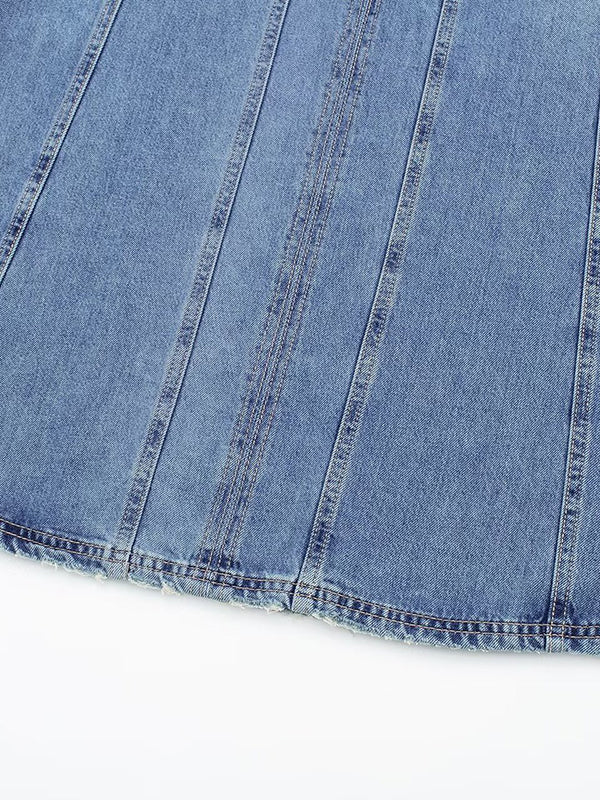 Momentlover Split-Joint Sleeveless V-Neck Midi Dresses