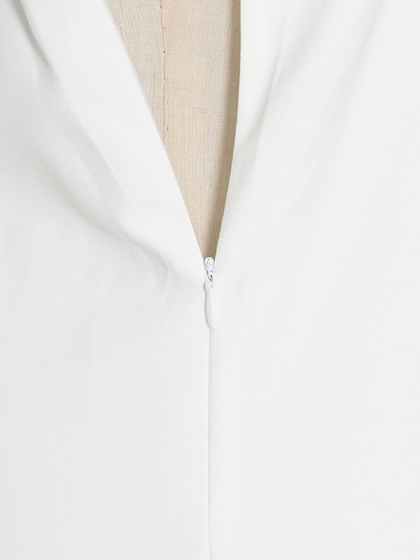 Momentlover Simple Sleeveless Loose Feathers Solid Color Midi Dresses