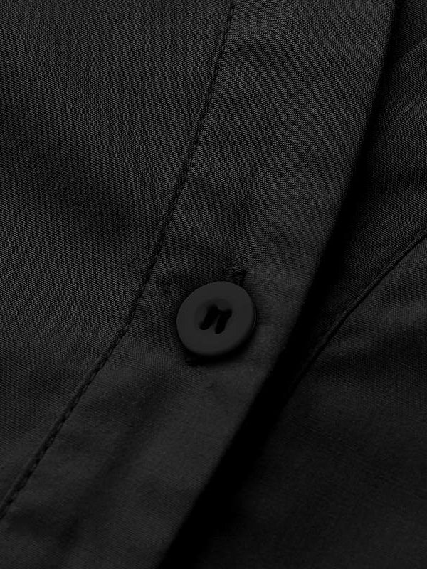 Momentlover Split-Joint Solid Color Plus Size Loose V-Neck Maxi Dresses