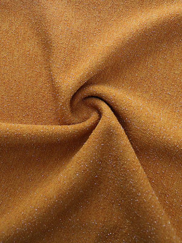 Momentlover Split-Joint Solid Color See-Through Gauze Loose Half Sleeves Mini Dresses