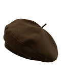 Momentlover Casual Simple Woolen 5 Colors Beret Hat
