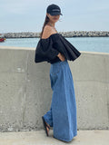 Momentlover Urban Blue Wide Leg Jean Pants
