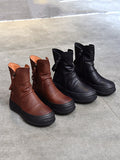 Momentlover Original Irregular Casual Zipper Booties