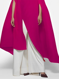 Momentlover Batwing Sleeves Loose Solid Color Split-Front Off-The-Shoulder Blouses&Shirts Tops