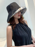 Momentlover Original Solid&Printing Reversible Foldable Sun-Protection Bucket Hat
