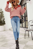 Momentlover Striped Collared Neck Buttoned Pullover Sweater