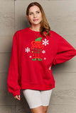 Momentlover Simply Love Full Size Graphic Round Neck Sweatshirt