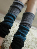 momentlover Casual Contrast Color Leg Warmers Accessories