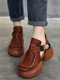 Momentlover Closed-Toe Sandals Platform Shoes