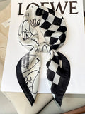 Momentlover Urban Plaid Printed Square Scarf