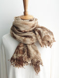 Momentlover Vintage Tie-Dyed Fringed Scarf
