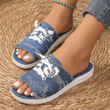 themeisles - Deep Blue Casual Patchwork Round Comfortable Shoes