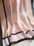 Momentlover Urban Bow-Embellished Printed Contrast Color Shawl