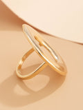 Normcore Geometric Hollow Solid Color Rings Accessories