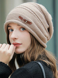 Momentlover Keep Warm Buckle Knitted Hats