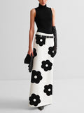 momentlover Floral Printed Split-Back Skirts Bottoms