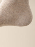 momentlover Solid Color Pleated Socks