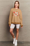 Momentlover Simply Love Full Size HAPPY NEW YEAR Round Neck Sweatshirt