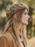 Momentlover Vintage Wool Contrast Color Beret Hat